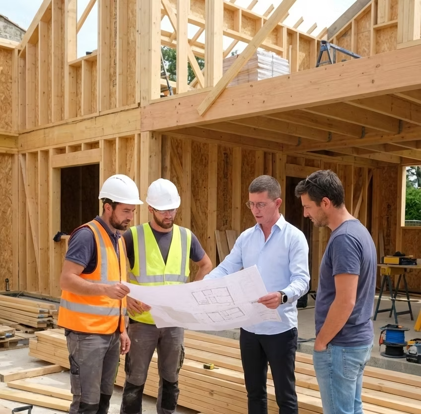 Équipe Opéra Travaux sur un chantier en Gironde